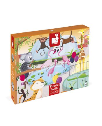 Janod taktilna sestavljanka Živalski vrt