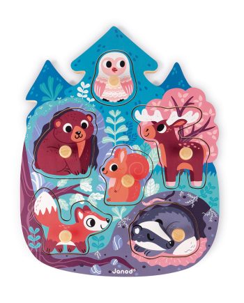 Janod lesena vstavljanka Gozd