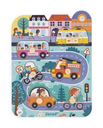 Janod lesena vstavljanka Mesto