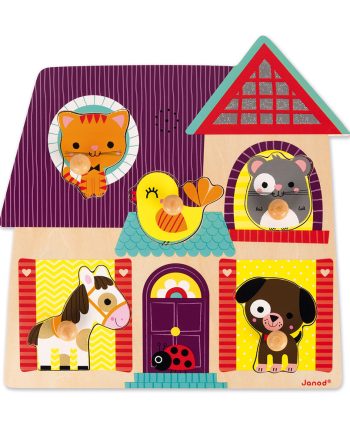 Janod wooden sound puzzle My little friends